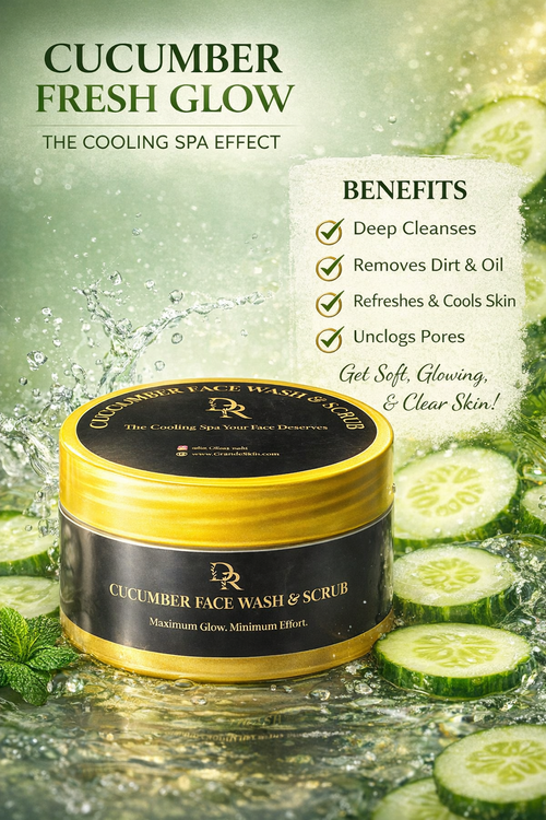 Cucumber Face Wash and Scrub and Cucumber Cleanser